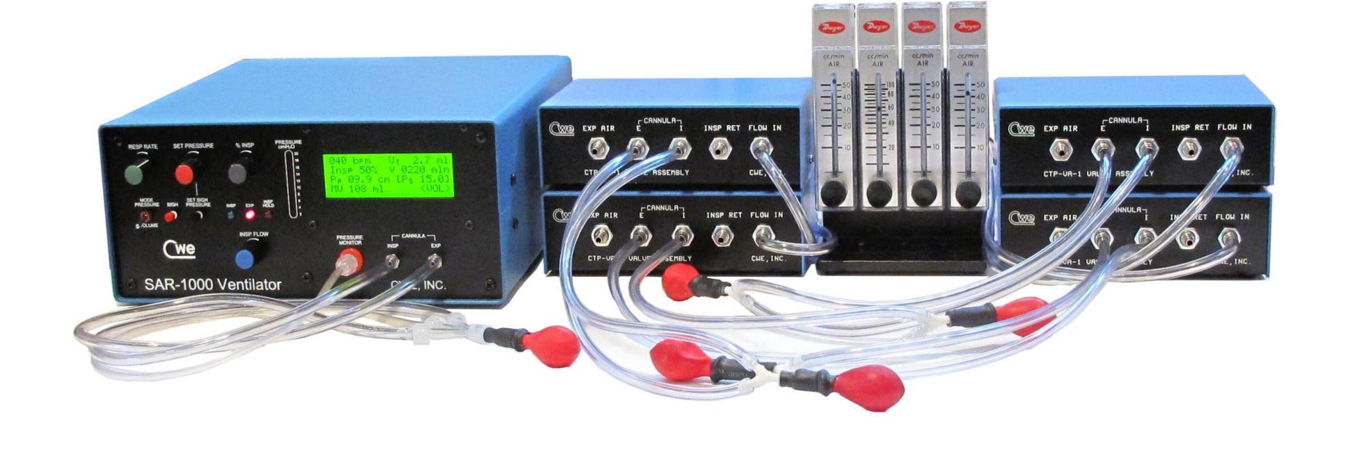 Ventilate up to 5 Animals Simultaneously with 1 CWE Ventilator