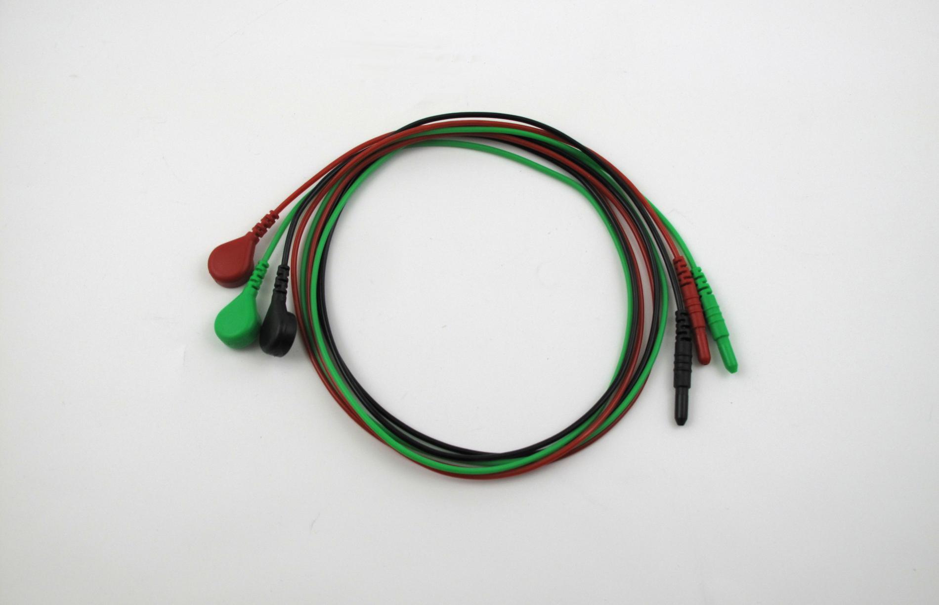 E-422 Snap-type electrode leads, set of 3