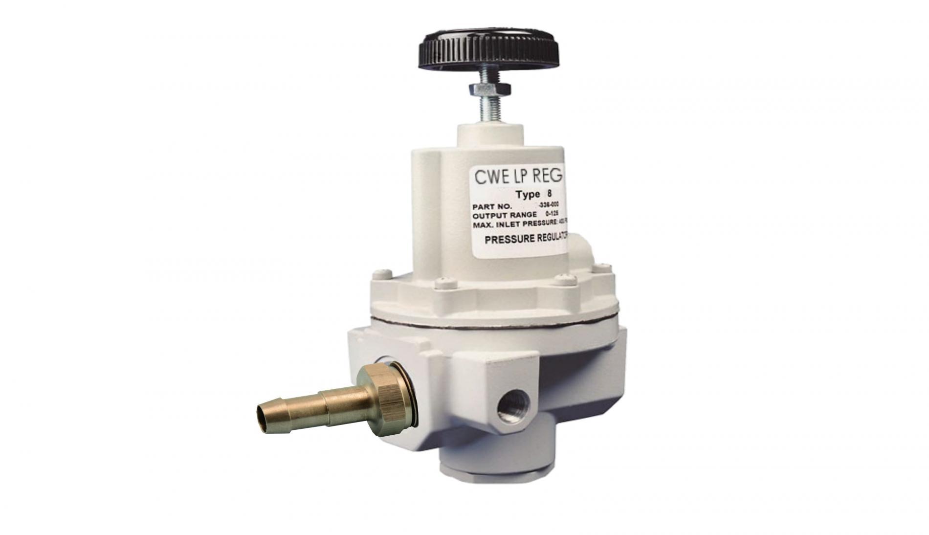Low-pressure in-line regulator for use with SAR-830 series ventilators.