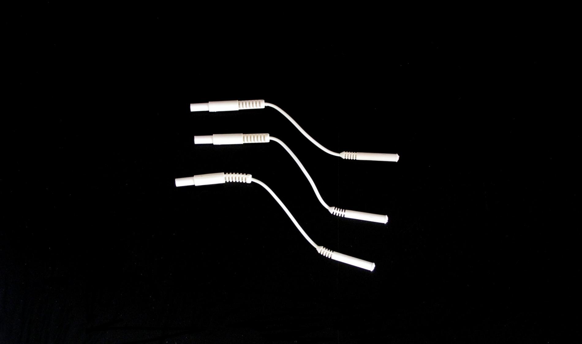 Adapter, 2mm pin jack to 1.5mm DIN safety-socket plug, 5"
