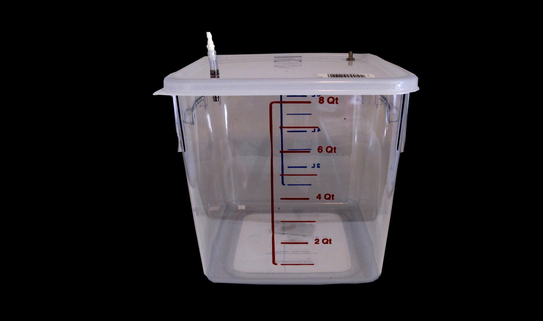 Measurement chamber, acrylic, approx. 6.8 liter volume, 20 x 20 x 17cm, suitable for rats up to 550g