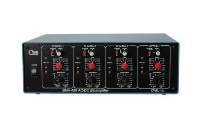 BMA-400 AC/DC low-noise 4-channel extracellular bioamplifier