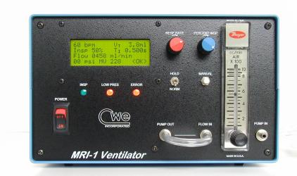 MR-compatible ventilator system for imaging applications