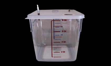 Measurement chamber, acrylic, approx. 6.8 liter volume, 20 x 20 x 17cm, suitable for rats up to 550g